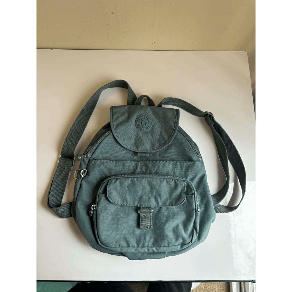 Kipling Queenie Light Aloe Green Backpack without Keychain